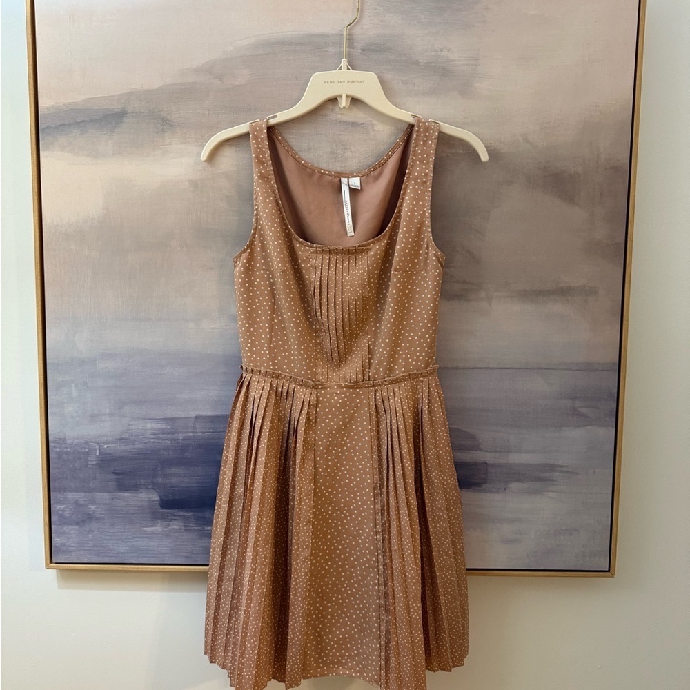 LC Lauren Conrad Tan Polka Dot Sleeveless Mini Dress